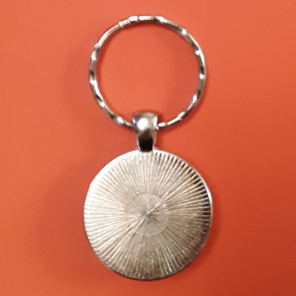 Dorothy Ruby Slippers Follow The Yellow Brick Road Cabochon Key Ring Necklace - Picture 3 of 5